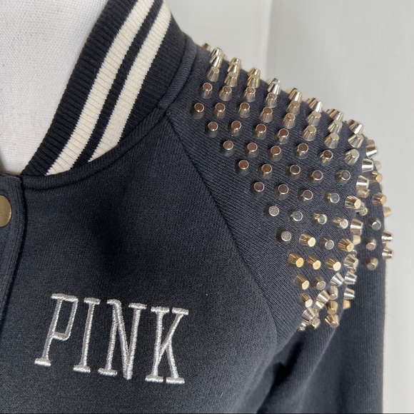 Victoria’s Secret PINK Varsity Studded Jacket Size XS - Picture 5 of 12
